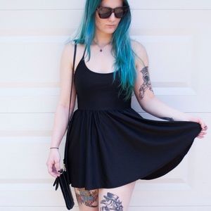 Black American Apparel Skater Dress